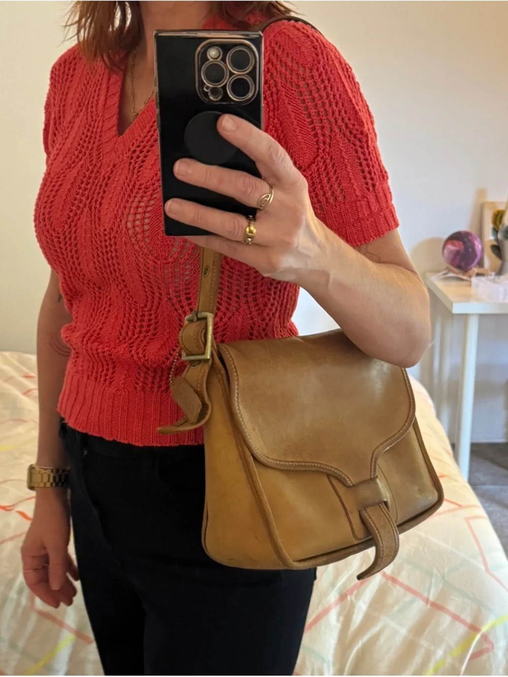 Vintage Coach Pre Creed NYC Tan Brown Leather Courier Messenger Bag 1970s - Picture 12 of 14